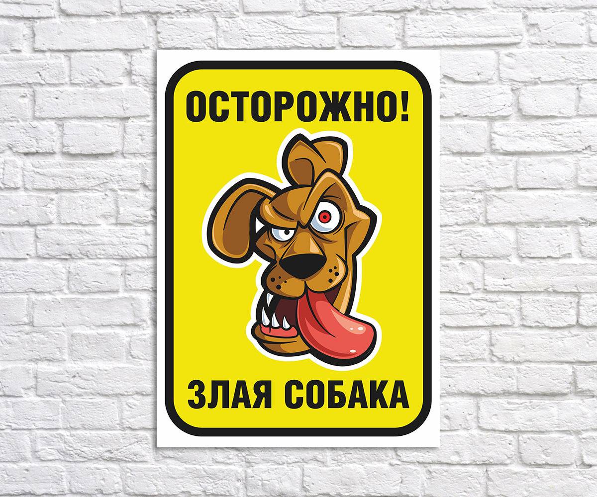 Статья: прикольные таблички «осторожно злая собака» на забор