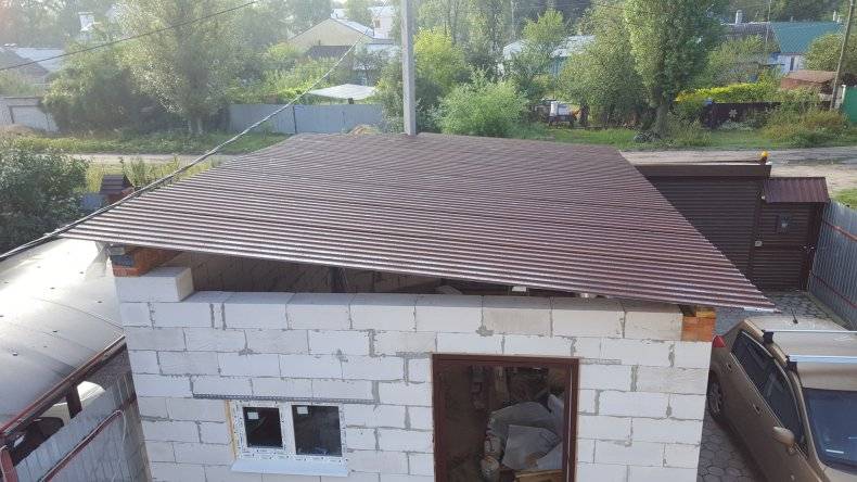 Устройство односкатной крыши гаража своими руками