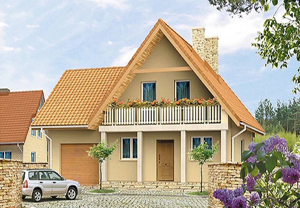 Небольшой дом с гаражом и мансардой: особенности строения