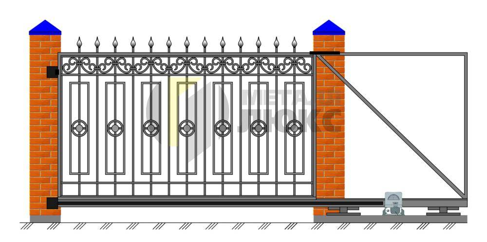 Кованые откатные ворота: фото, нюансы производства и установки | ворота, шлагбаумы, системы контроля доступа