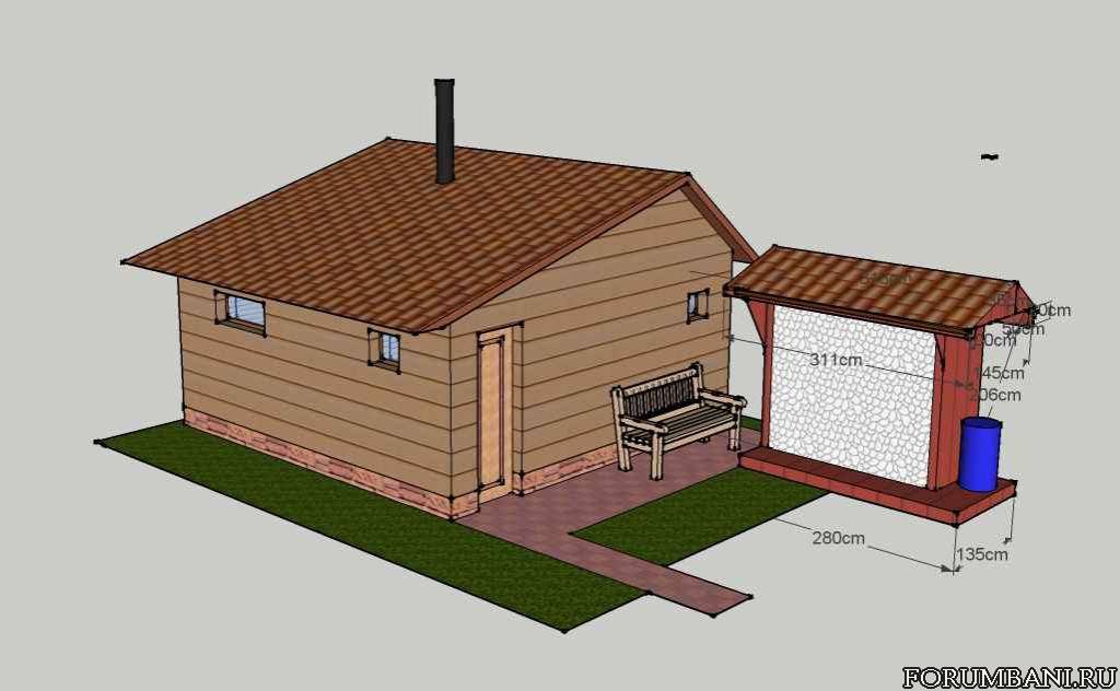 Баня с гаражом под одной крышей: проекты и общие рекомендации