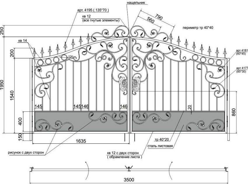 Ворота из профильной трубы своими руками: как сварить, сделать, чертежи и расчет на забор, фото и видео