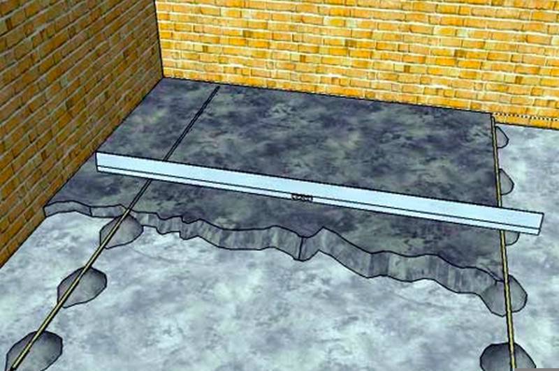 Выравнивание бетонного пола с помощью сухой, цементно-песчаноц стяжки, самовыравнивающихся смесей