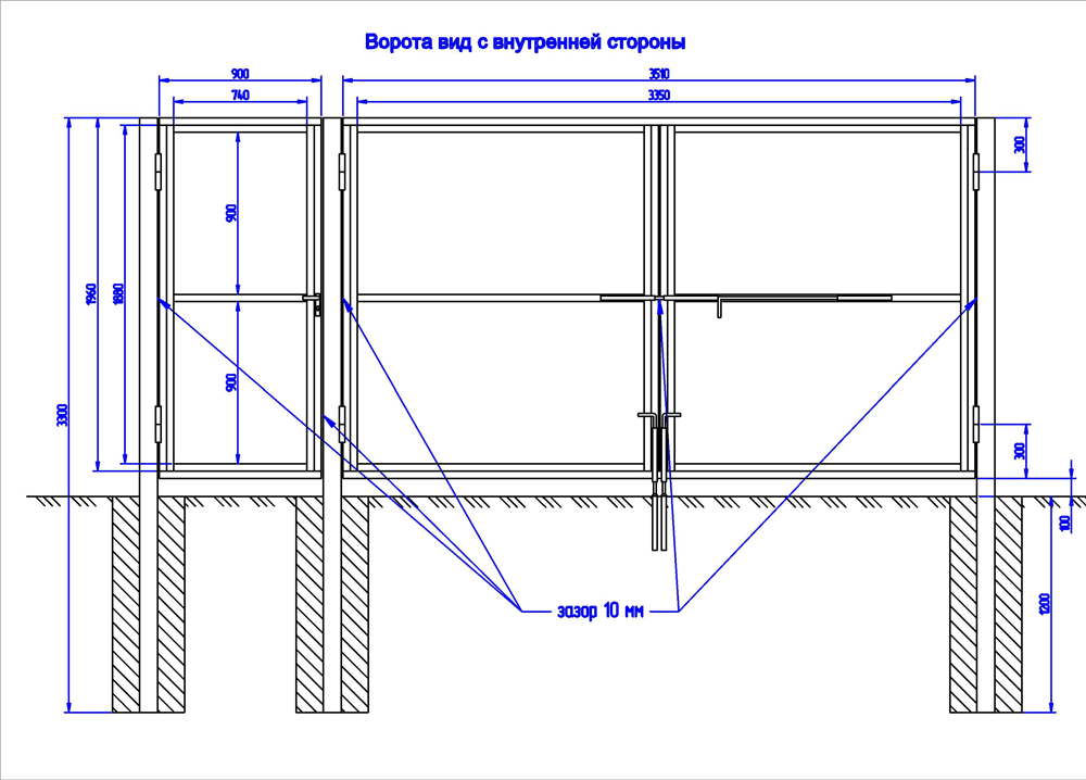 Конструкции и монтаж распашных металлических ворот для дачи — sdelayzabor.ru