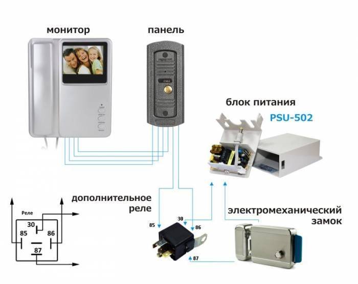 Схема подключения электромеханического замка - tokzamer.ru
