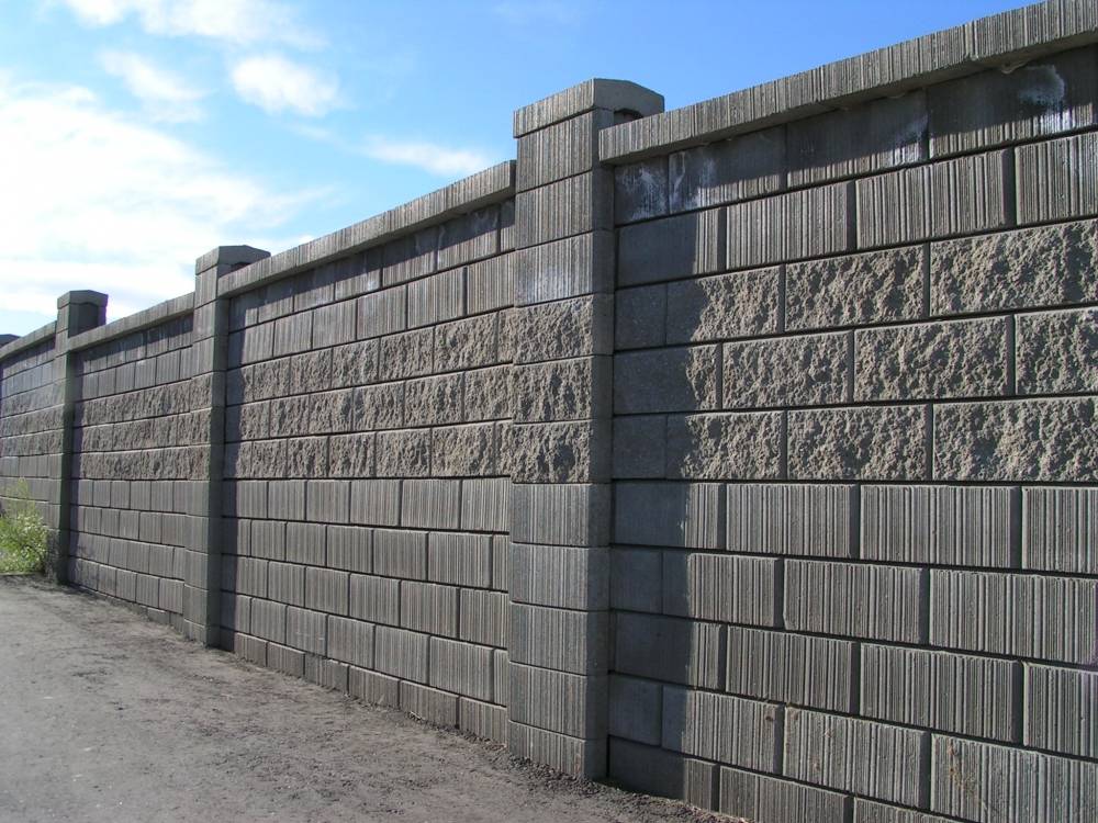 Заборные блоки (для забора)   строительство домов и конструкций из пеноблоков