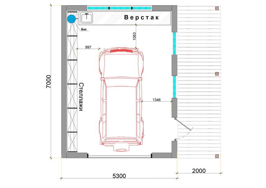 Нарисовать план гаража онлайн с размерами бесплатно