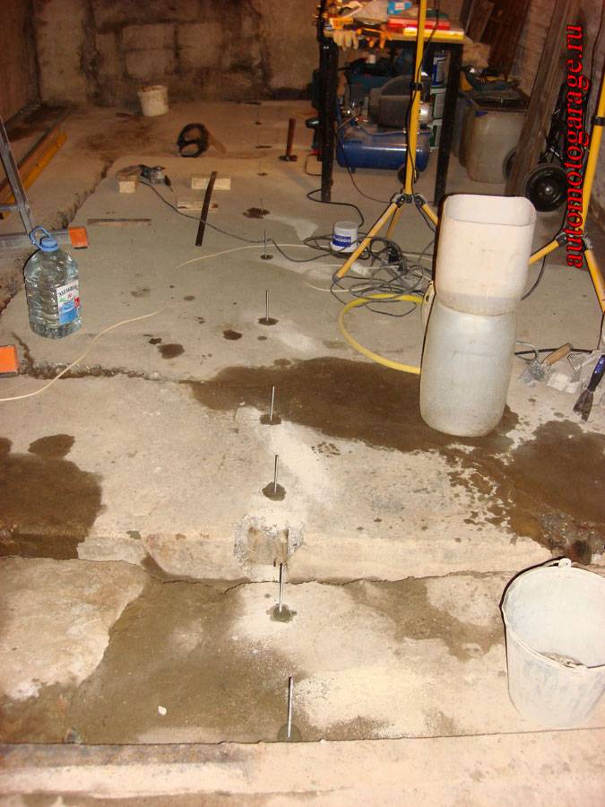 Как выровнять бетонный пол в гараже - трещины, ямы, перепады высот