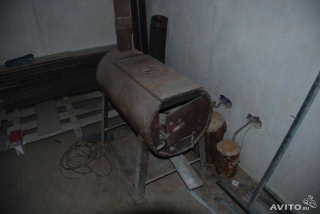 Печка для гаража своими руками на дровах и отработке: чертежи, установка