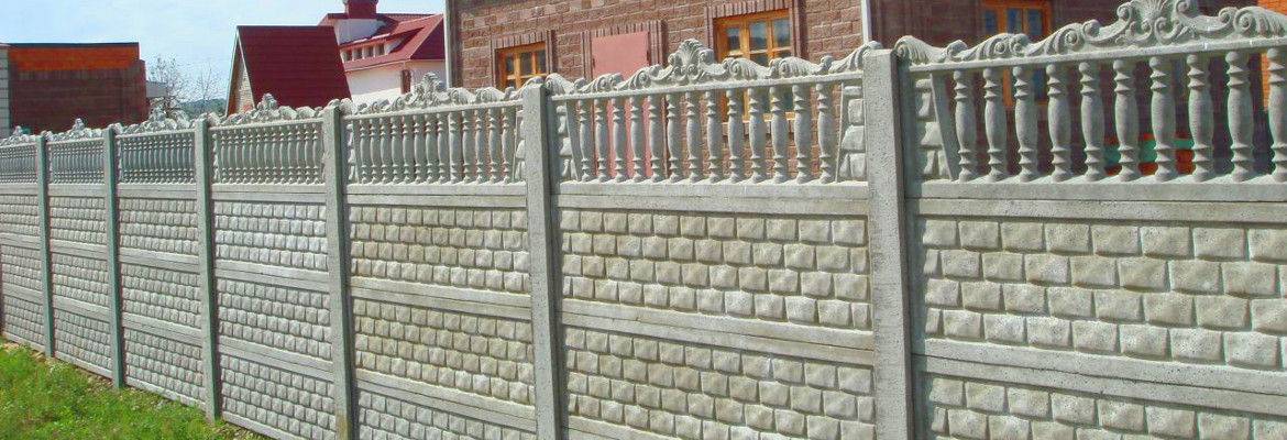 Бетонный забор на даче своими руками: виды, как вылить формы, установка и окраска железобетонного ограждения и изделий из бетона