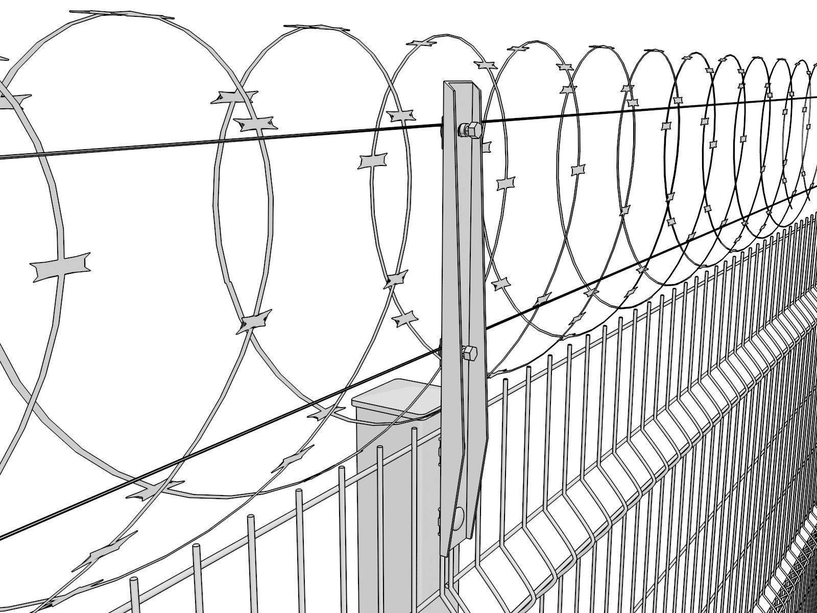 Установка и монтаж колючей проволоки на забор