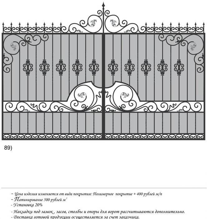 Кованые ворота и калитки фото эскизы: виды, материал