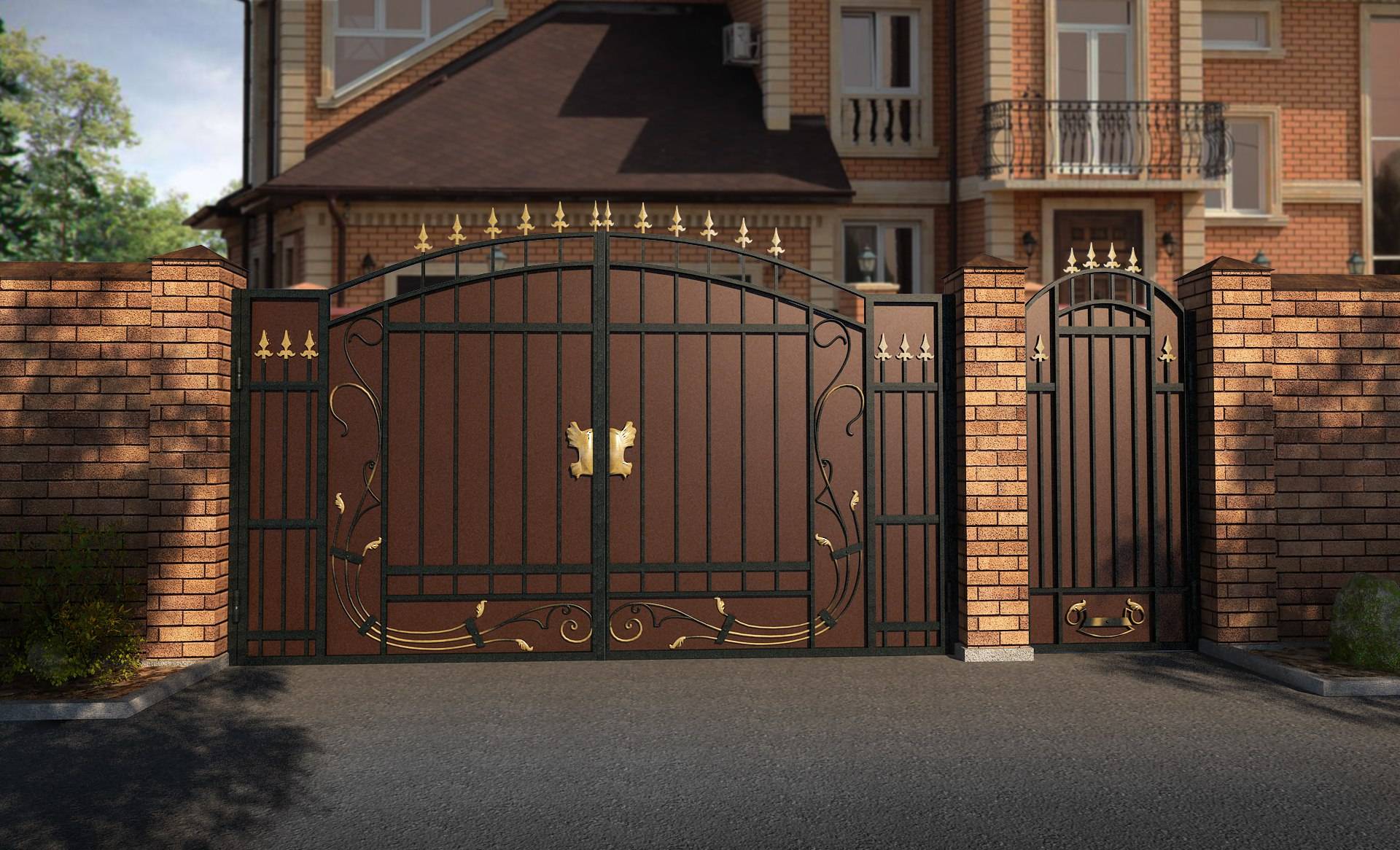 Ворота для дома: виды (с калиткой и без), оптимальная ширина конструкции для частного строения