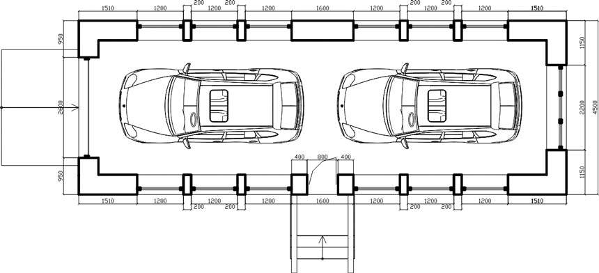 Проект гаража на 2 машины: особенности планировки