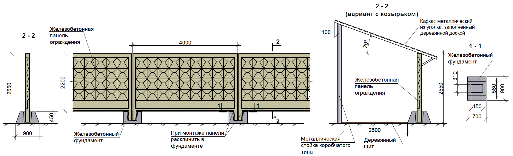 Секционный бетонный забор: все про бетонные декоративные заборы из панелей от А до Я. Нюансы сборки, монтажа и оформления