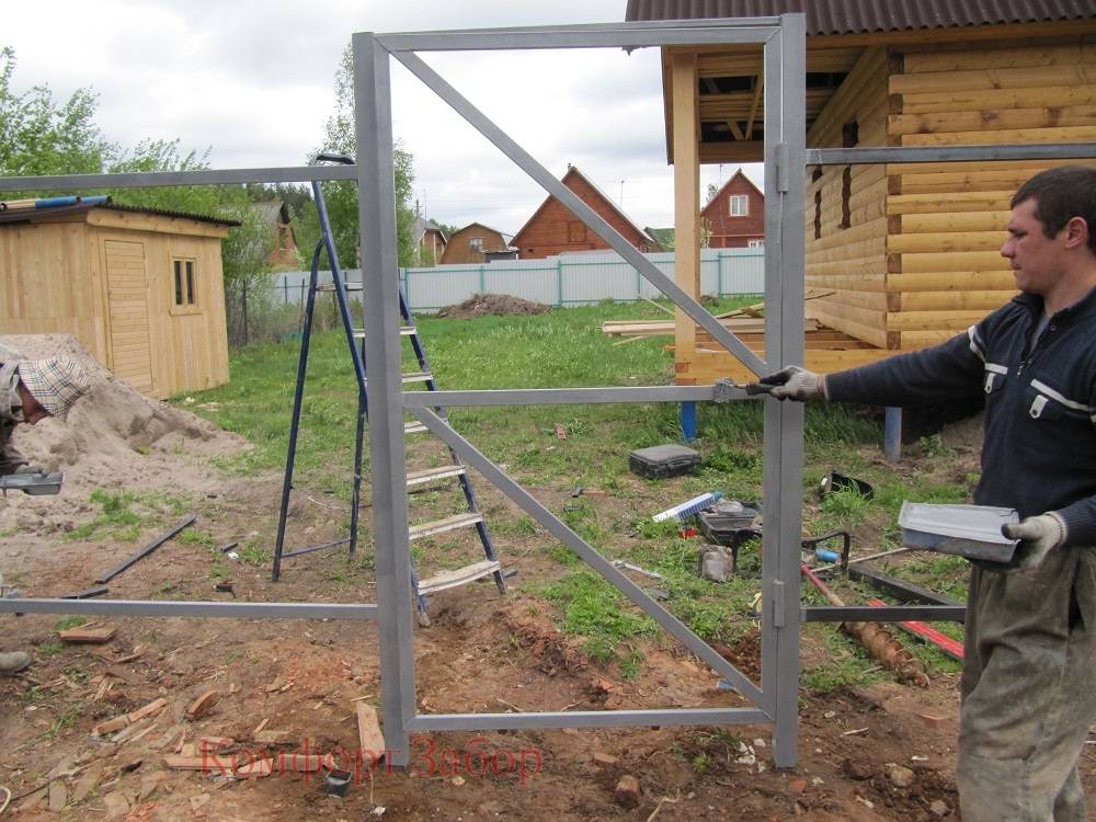Установка столбов для ворот: правила бетонирования опор для калитки