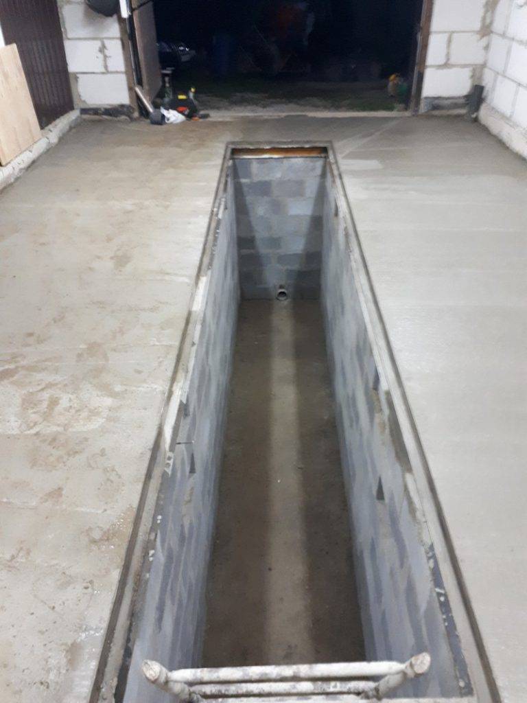 Как сделать смотровую яму в гараже из бетона