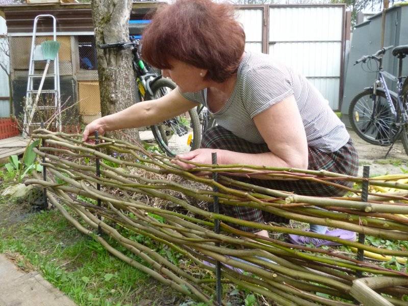 Как сделать плетеный забор - декоративный плетень своими руками | стройсоветы