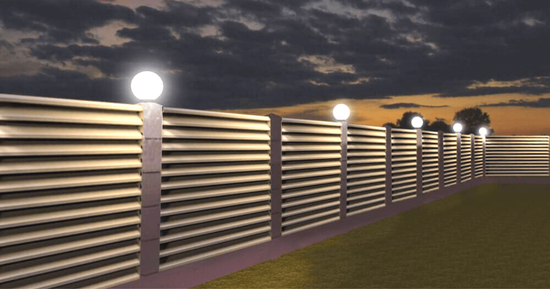 Подсветка забора загородного дома: выбор и монтаж светильников на столбы