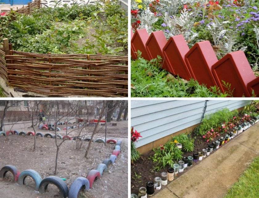 Ограждения для клумб своими руками (100 фото) - лучшие идеи для дачи и сада