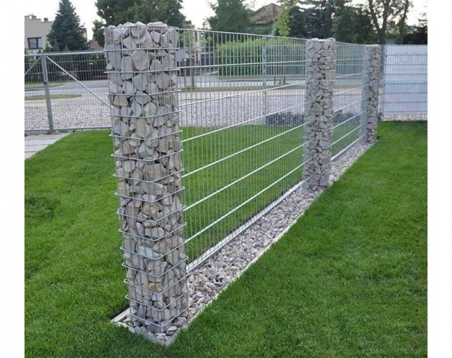Забор из сетки и камней – как собрать габион самому