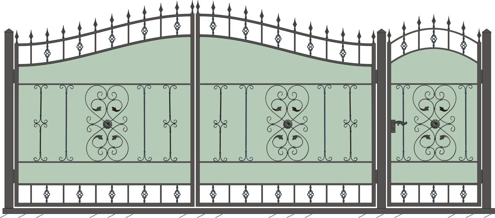 Установка кованых ворот – схемы, чертежи, подготовка и порядок работ