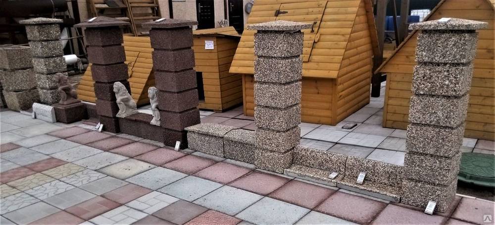 Декоративные бетонные блоки для забора