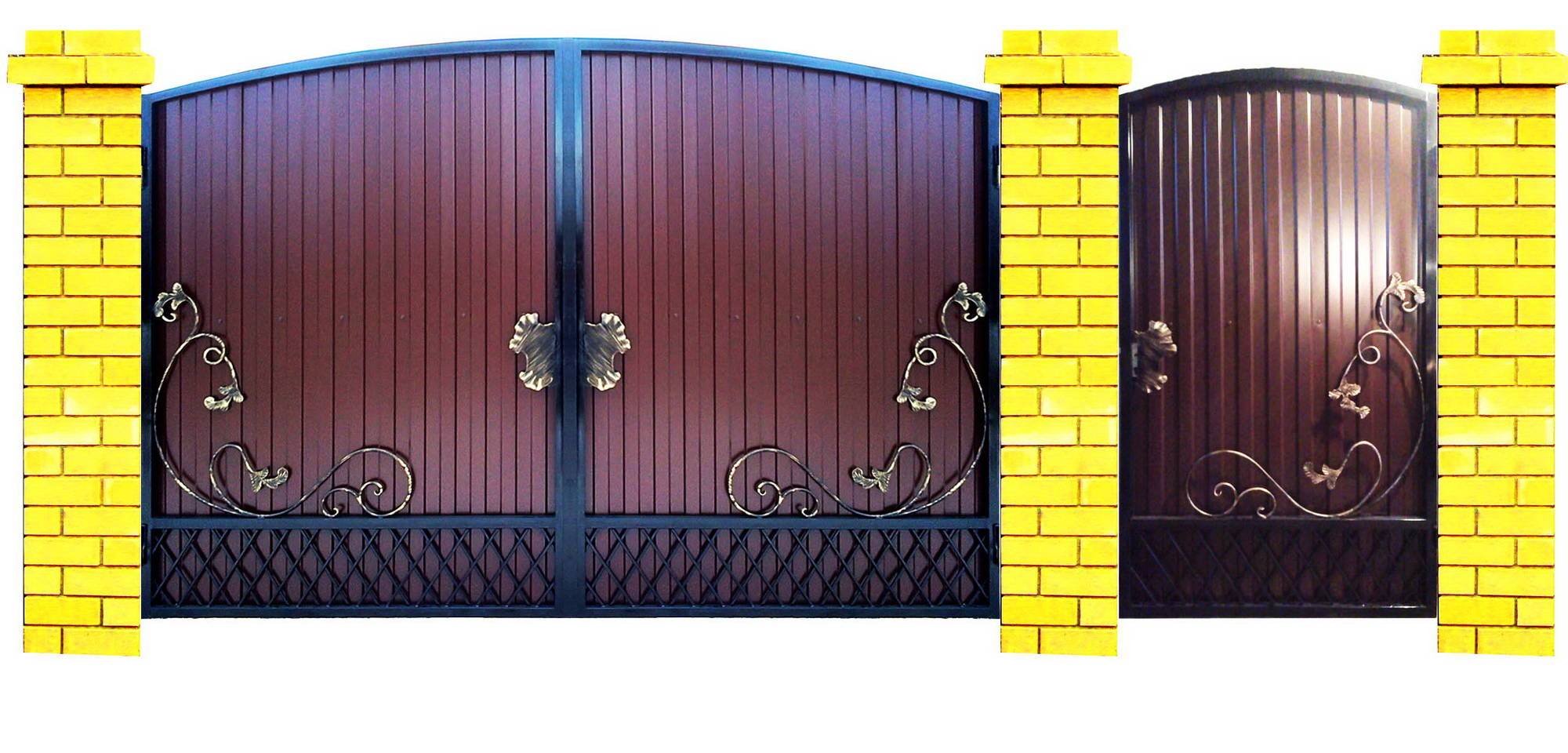 Кованые ворота: фото изделий, сочетающих эстетику ажура и прочность металла – советы по ремонту