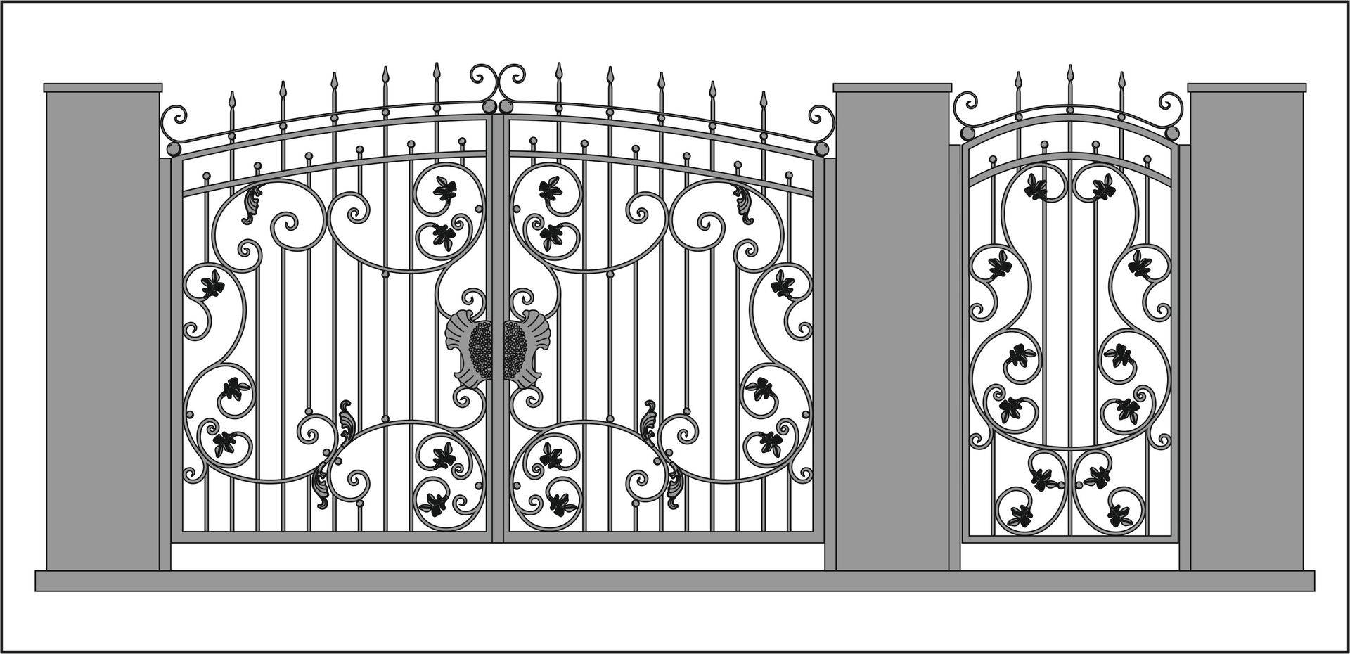 Кованые ворота своими руками: чертежи, схемы, эскизы, конструкция