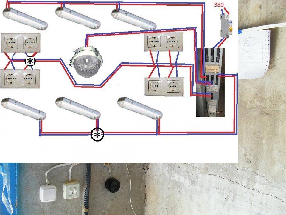 Проводка в гараже (58 фото): схема и монтаж электропроводки своими руками