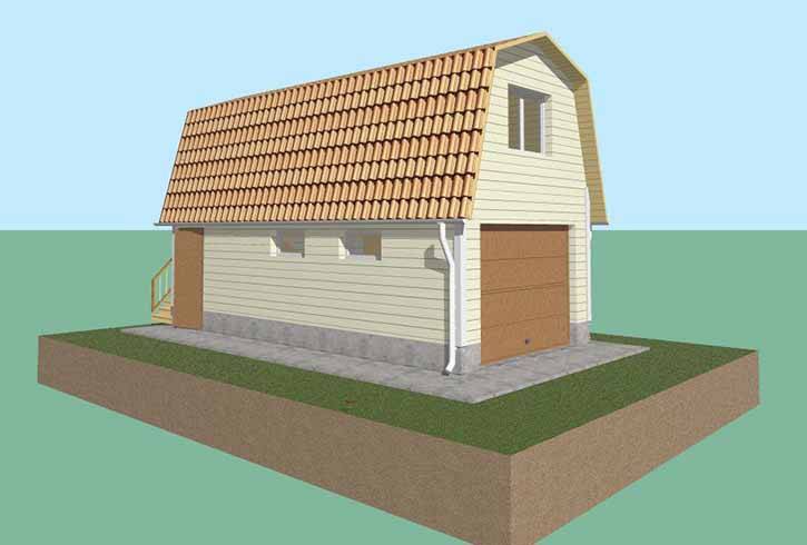 Пошаговая инструкция строительства гаража с мансардой, проект и выбор материалов