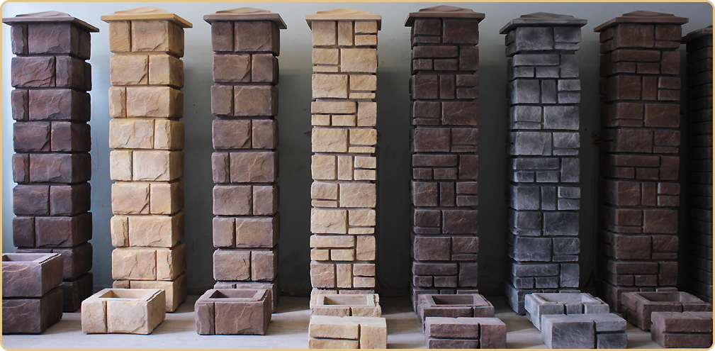 Декоративные блоки для столбов забора