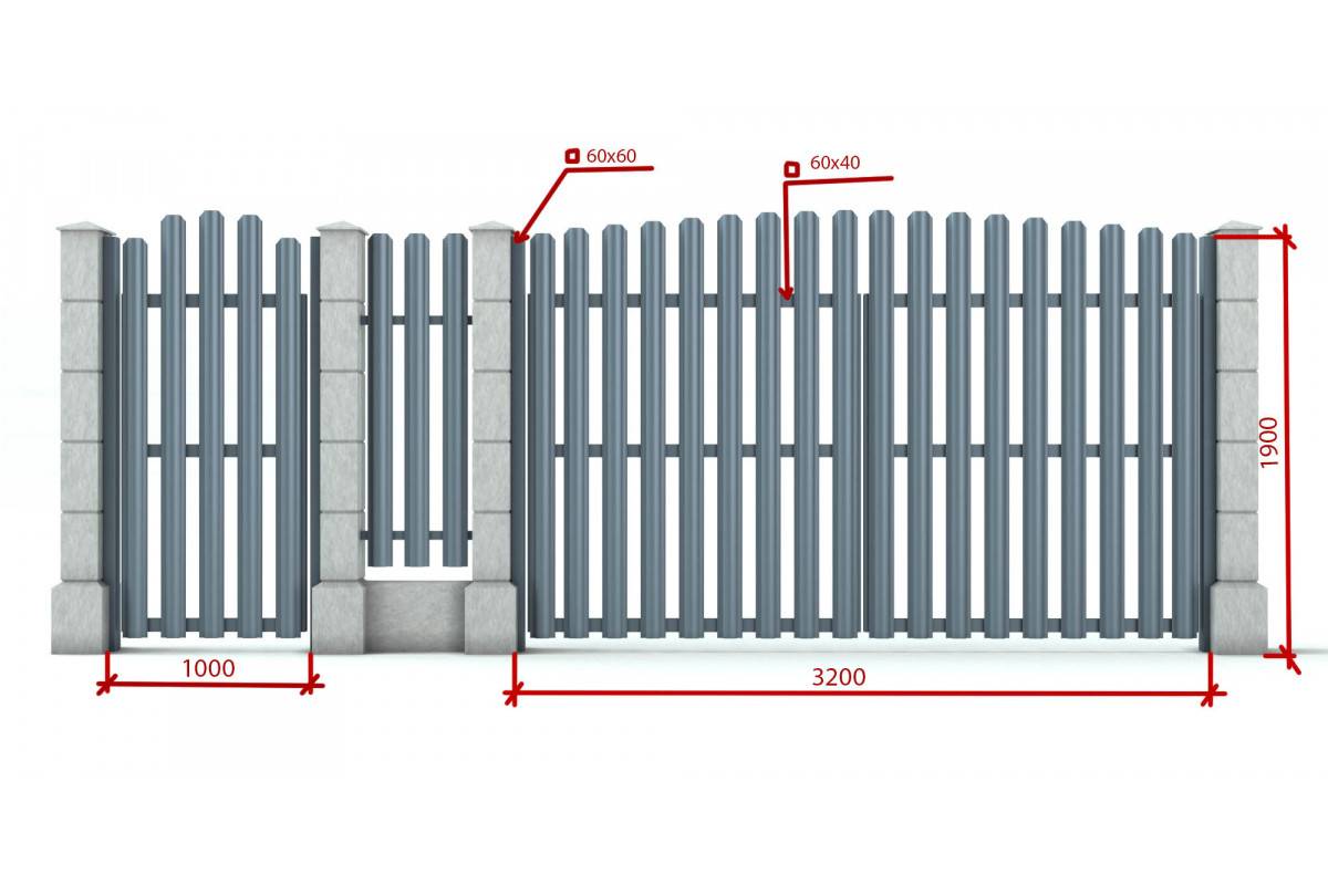 Как правильно сделать забор из металлического штакетника своими руками