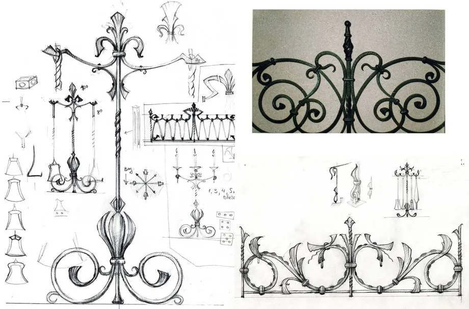 Кованые элементы чертеж